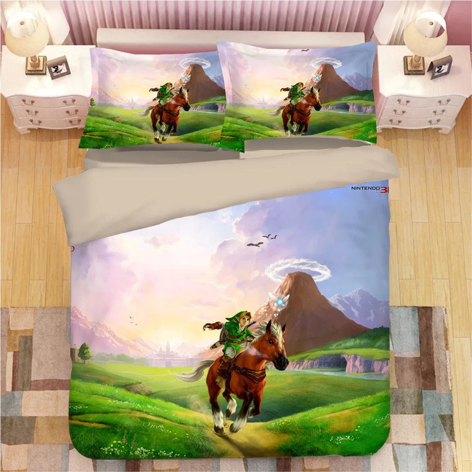 The Legend Of Zelda Link Duvet Cover Quilt Cover Pillowcase Bedding Set Bed Linen Home Bedroom Decor
