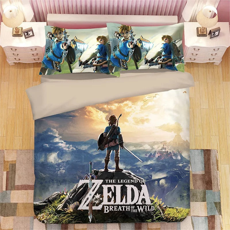 The Legend Of Zelda Link Duvet Cover Quilt Cover Pillowcase Bedding Set Bed Linen Home Bedroom Decor