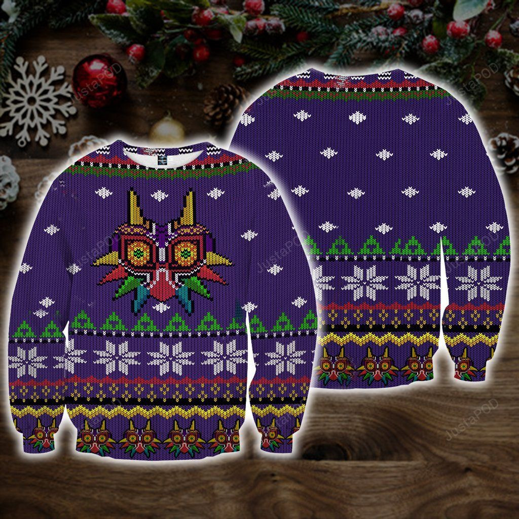 The Legend Of Zelda Majora'S Mask Ugly Christmas Sweater, Perfect Holiday Gift