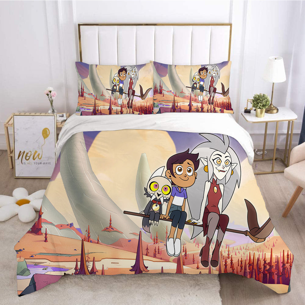 The Owl House Hunter Duvet Cover Quilt Cover Pillowcase Bedding Set Bed Linen Home Bedroom Decor