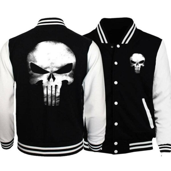 The Punisher Skull Baseball Jacket for Men & Women | Superhero Fan Gift