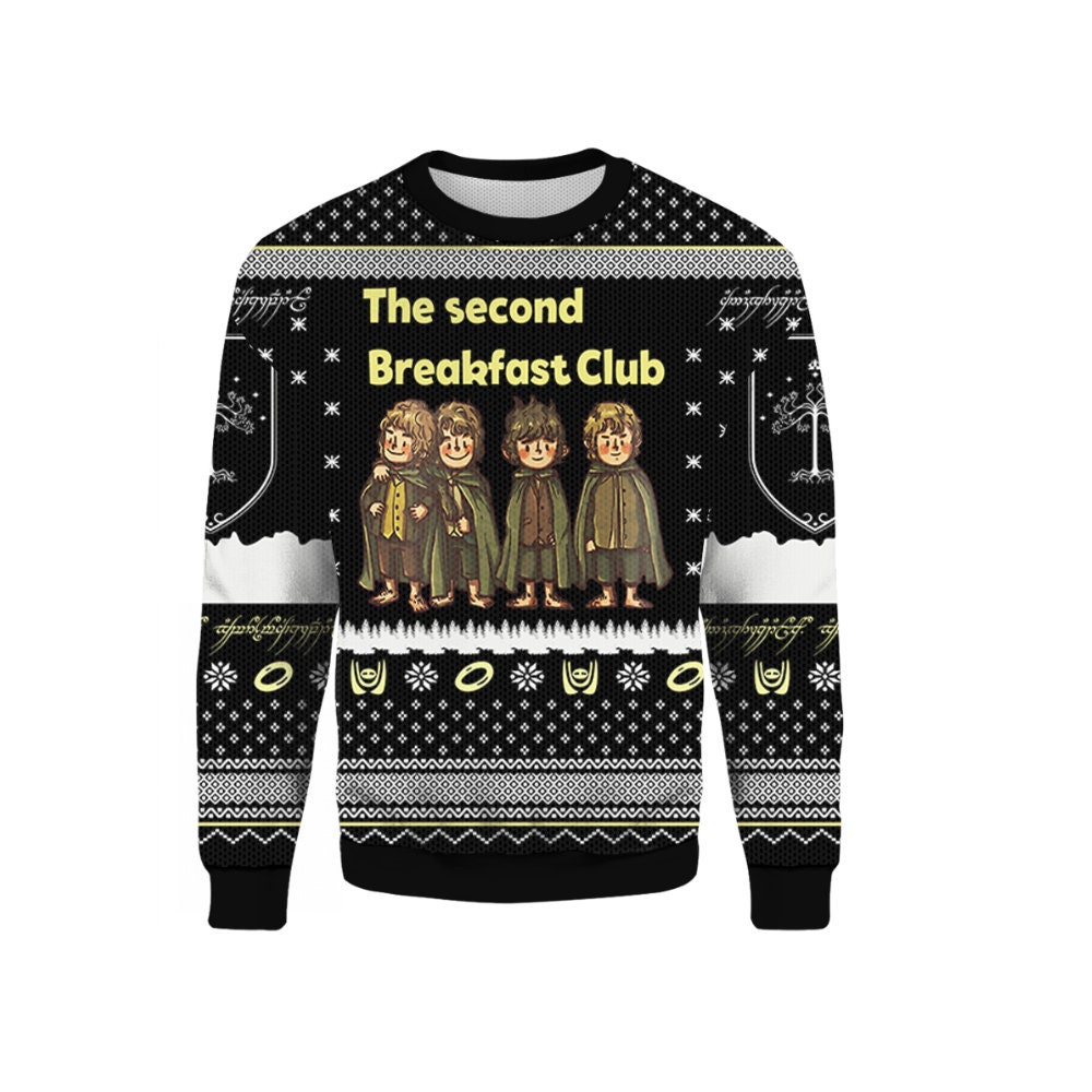 The Second Breakfast Club Meme Ugly Christmas Sweater