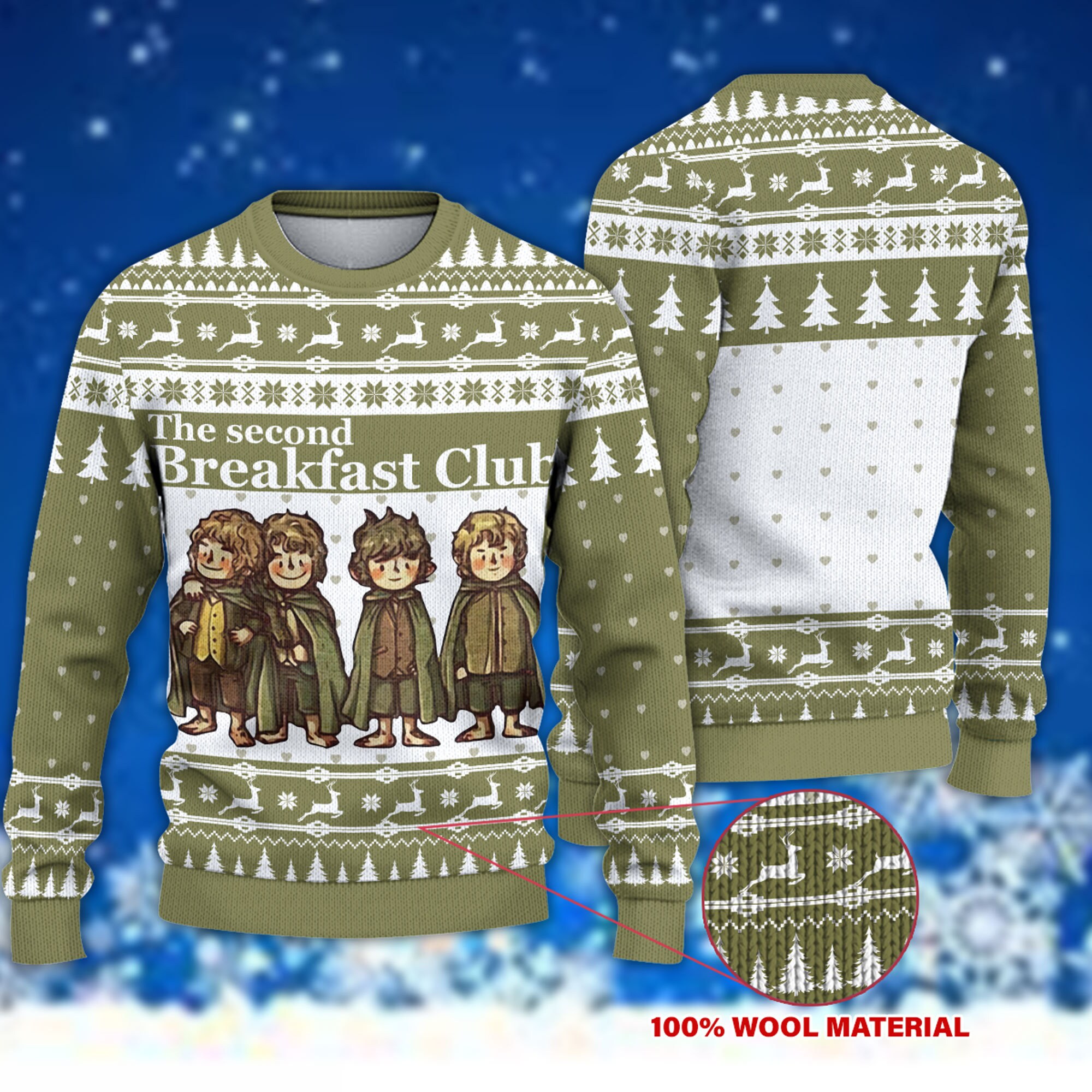 The Second Breakfast Club Ugly Christmas Sweater