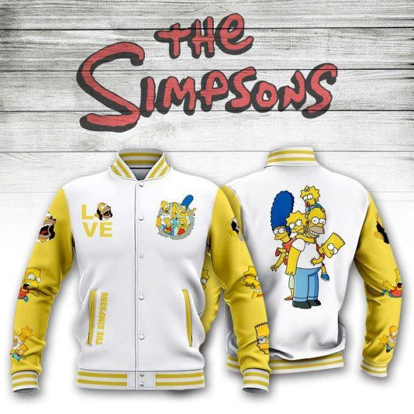The Simpsons Love The Simpsons Baseball Jacket for Men & Women | Cartoon Fan Gift