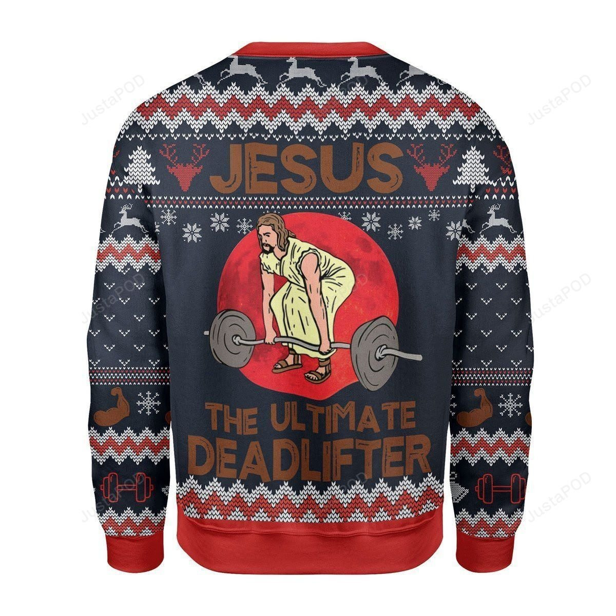 The Ultimate Deadlifter Jesus Ugly Christmas Sweater, Perfect Holiday Gift