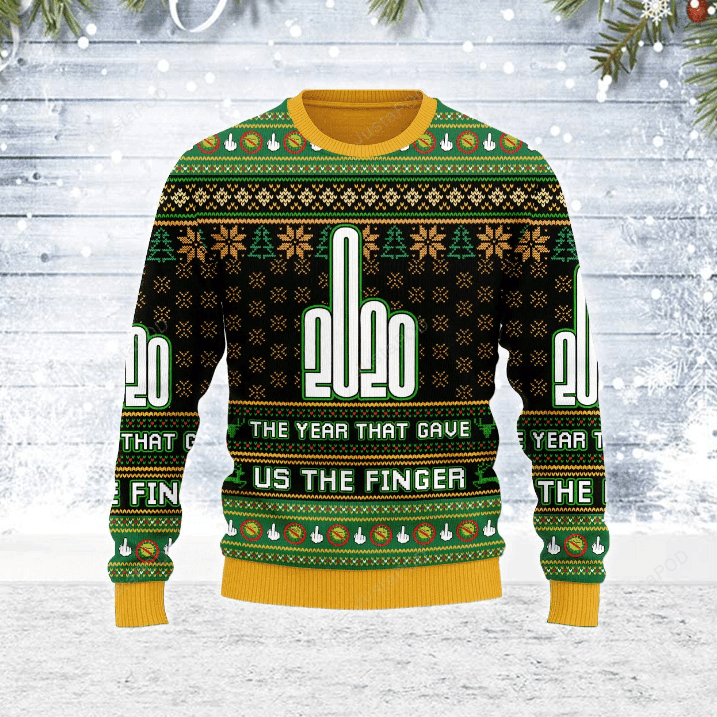 The Year That Gave Us The Finger Ugly Christmas Sweater, Perfect Holiday Gift