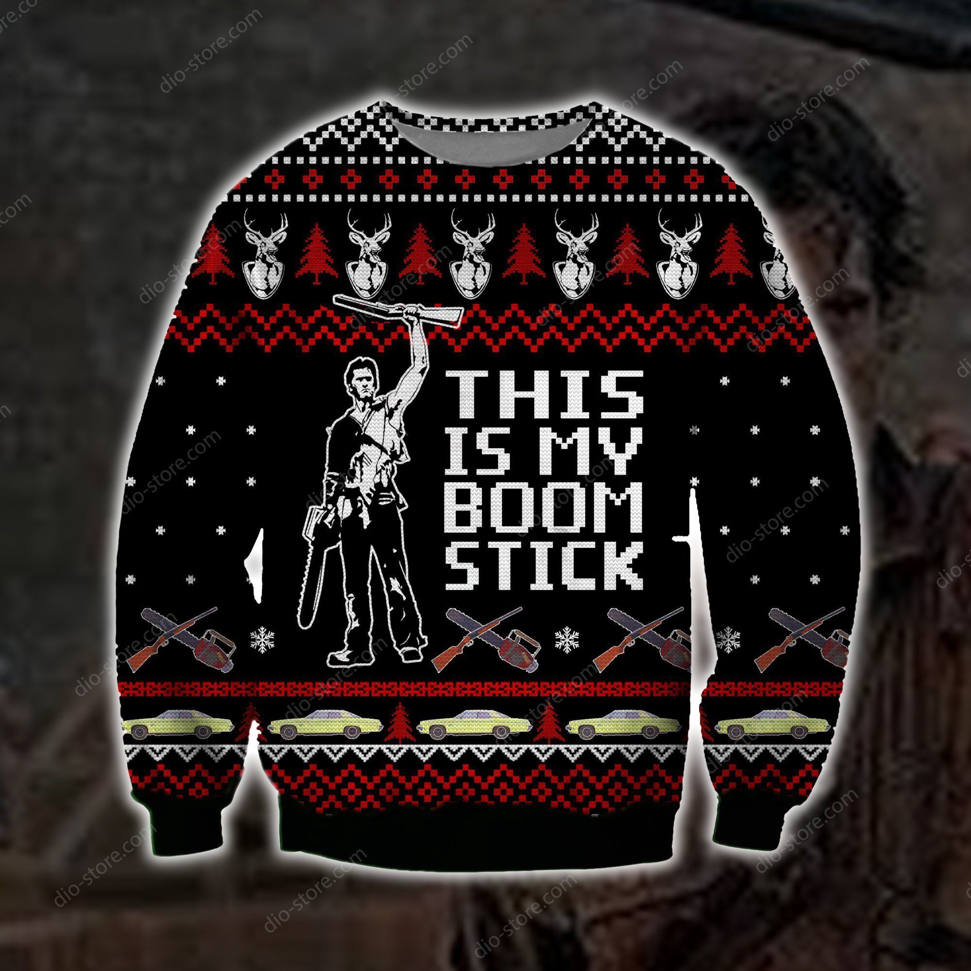 This Is My Boomstick Knitting Pattern 3D Print Ugly Christmas Sweater