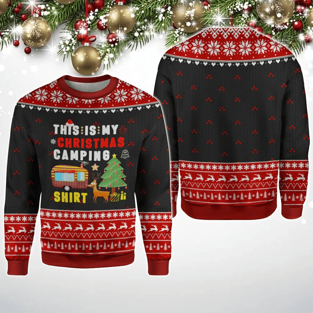 This Is My Camping Ugly Christmas Sweater, Perfect Holiday Gift