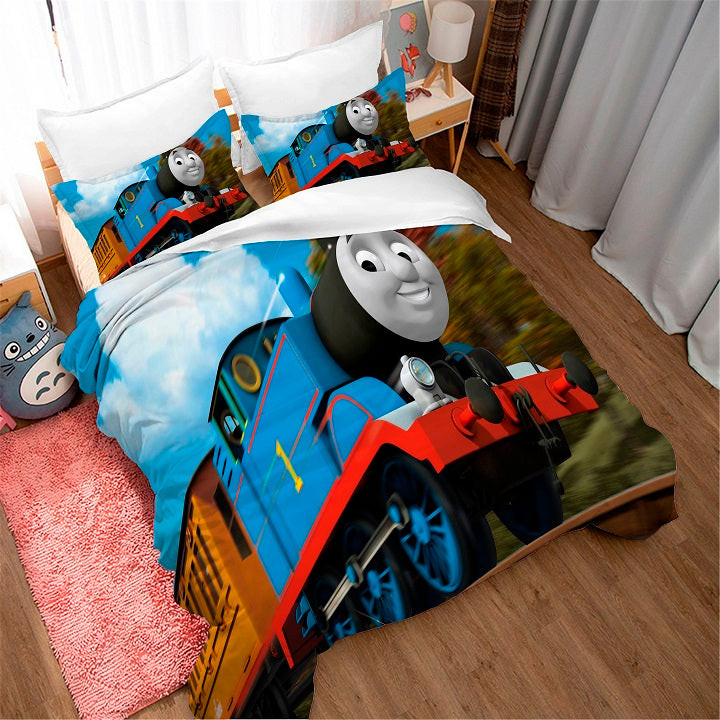 Thomas The Tank Engine & Friends Duvet Cover Quilt Cover Pillowcase Bedding Set Bed Linen Home Bedroom Decor