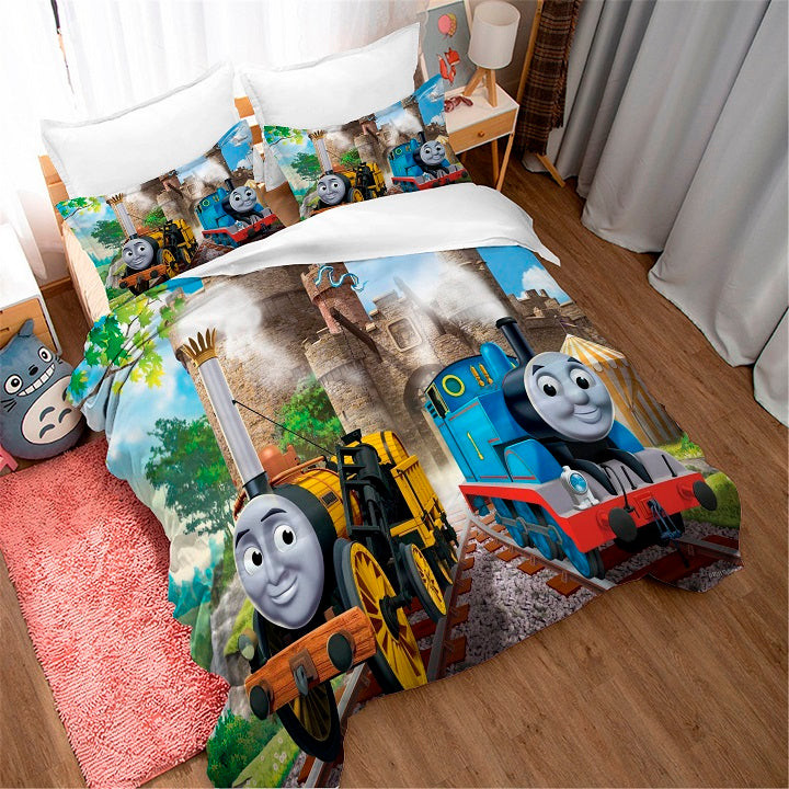 Thomas The Tank Engine & Friends Duvet Cover Quilt Cover Pillowcase Bedding Set Bed Linen Home Bedroom Decor
