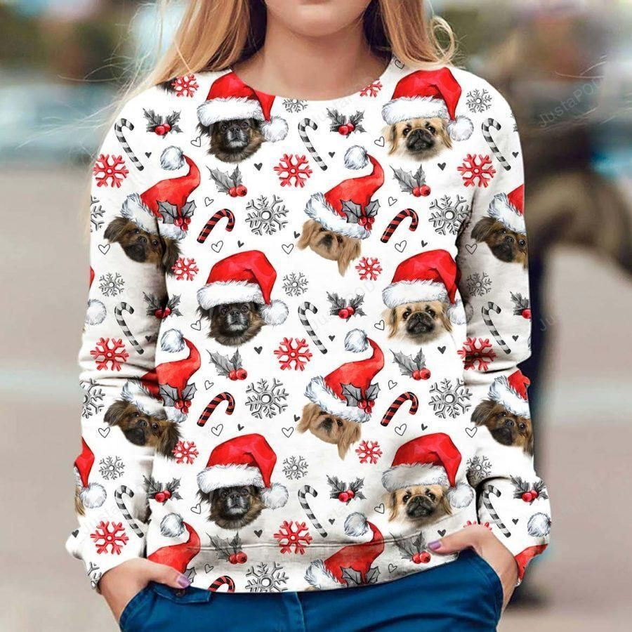 Tibetan Spaniel Xmas Decor Ugly Christmas Sweater, Perfect Holiday Gift