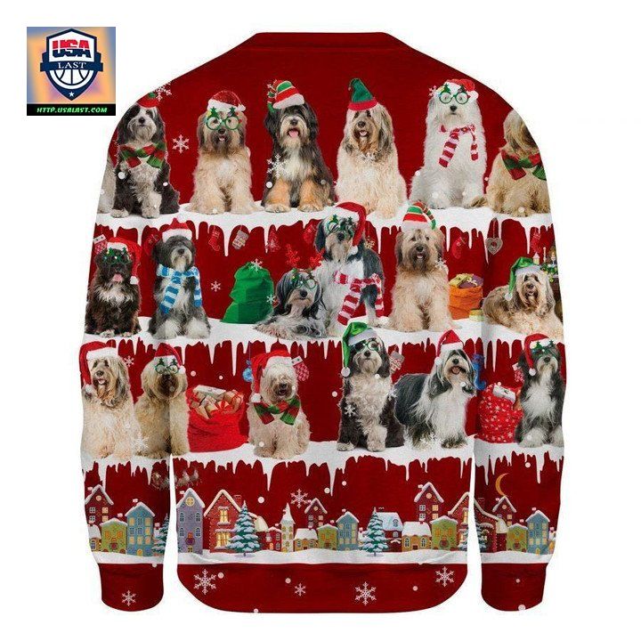 Tibetan Terrier Snowflake Christmas Sweater Couple Christmas Shirt Designs Winter Gifts