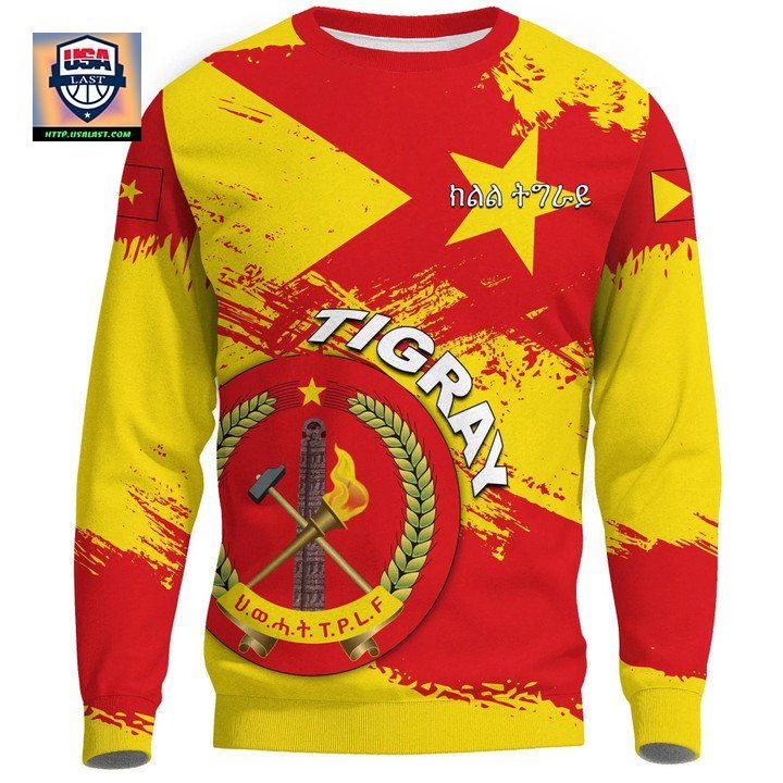 Tigray Sweater Tigray Peoples Liberation Front Flag Brush A02