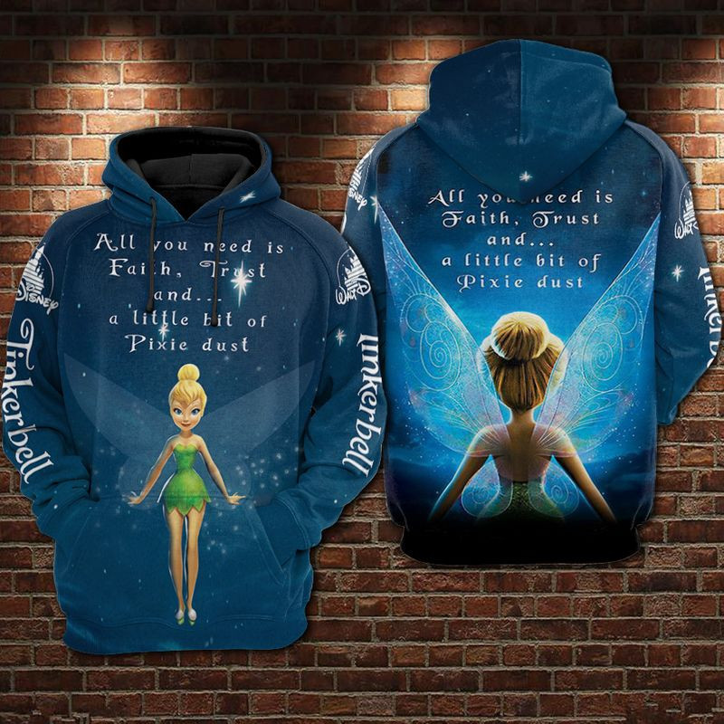 Tinker Bell 3D All Over Print Hoodie & Zip Hoodie