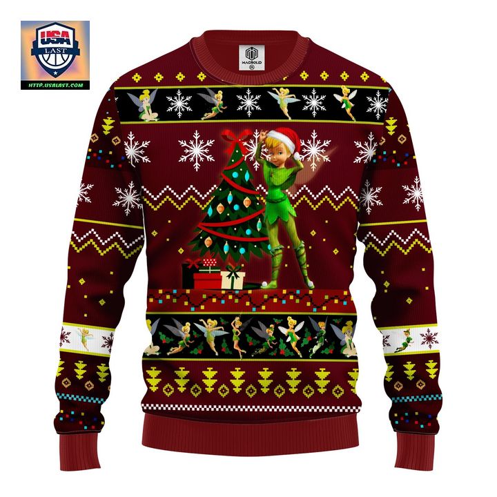 Tinker Bell Ugly Christmas Sweater Red 1- Amazing Gift Idea Thanksgiving Gift