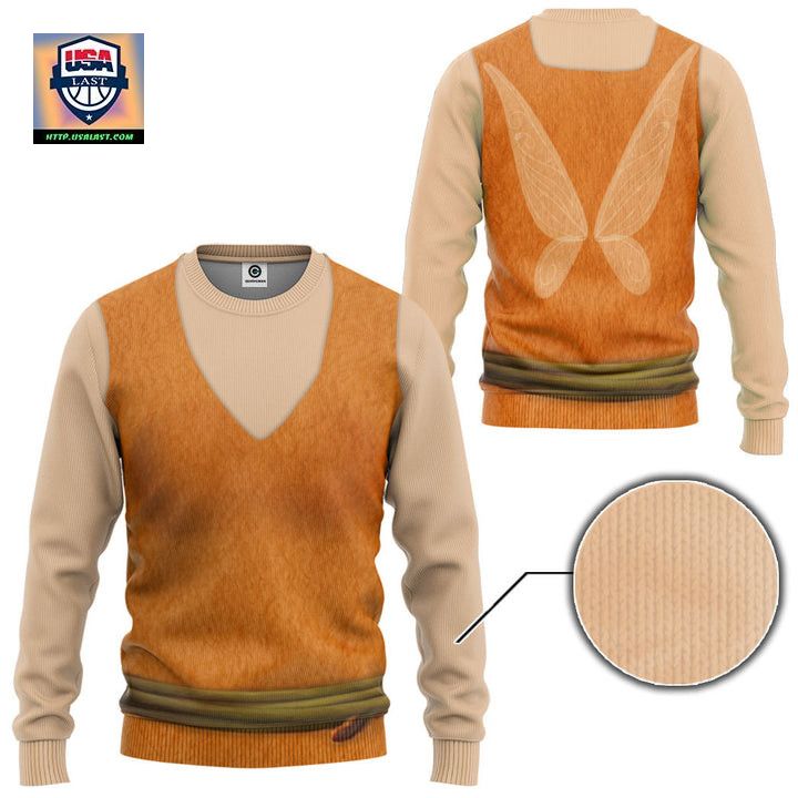 Tinkerbell Fawn Fairy Costume Disney Ugly Christmas Sweater