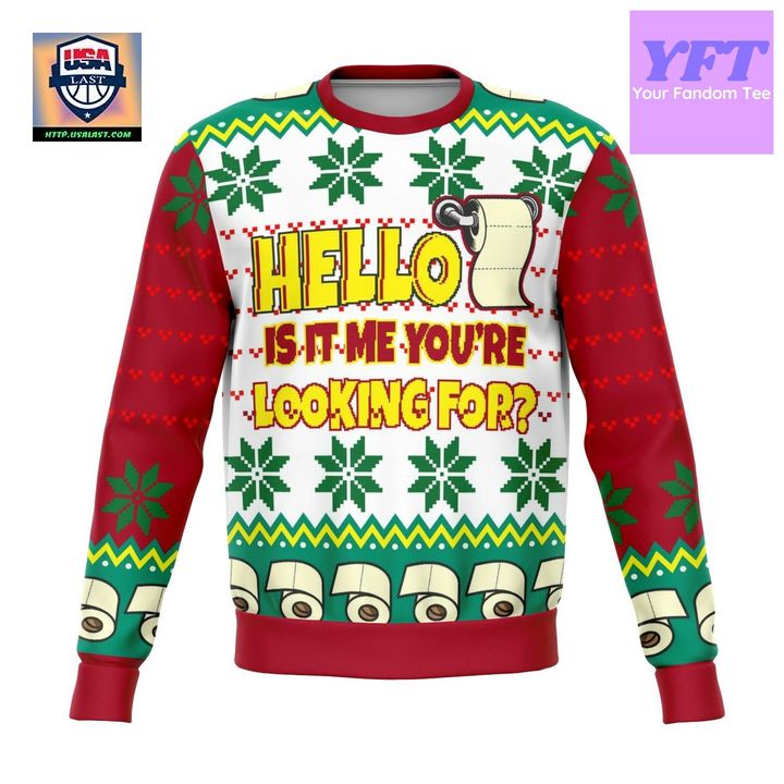 Tissue Hello Meme Design 3d Ugly Christmas Sweater