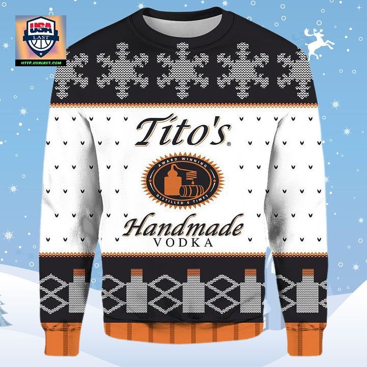 Tito s Handmade Vokda White Ugly Christmas Sweater
