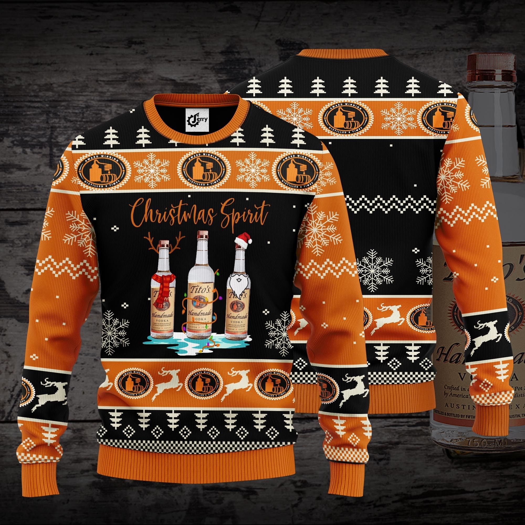 Tito'S Christmas Spirit Ugly Christmas Sweater