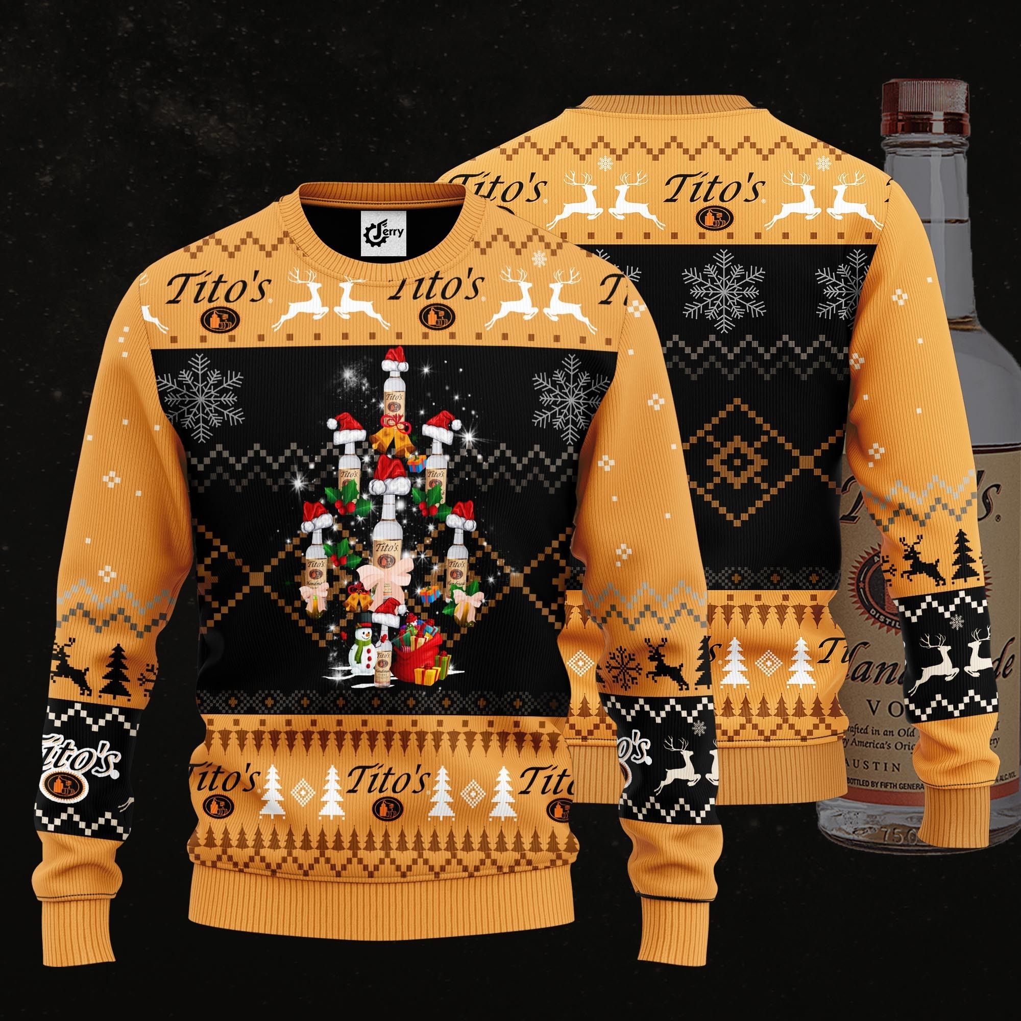 Tito'S Christmas Tree Ugly Christmas Sweater