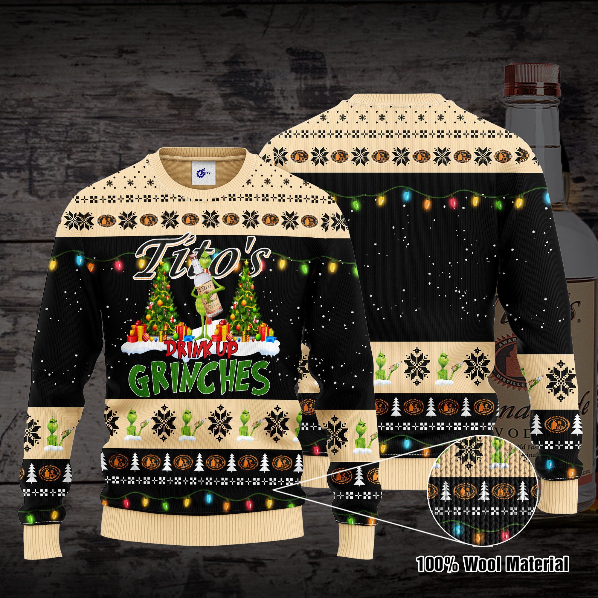 Tito's Drink Up Grinches Ugly Christmas Sweater, Hoodie, Zip Hoodie, Bomber Jacket