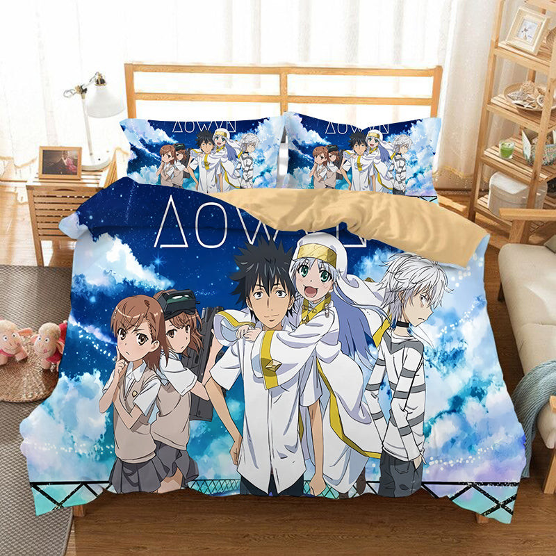 Toaru Majutsu No Index Duvet Cover Quilt Cover Pillowcase Bedding Set Bed Linen Home Bedroom Decor