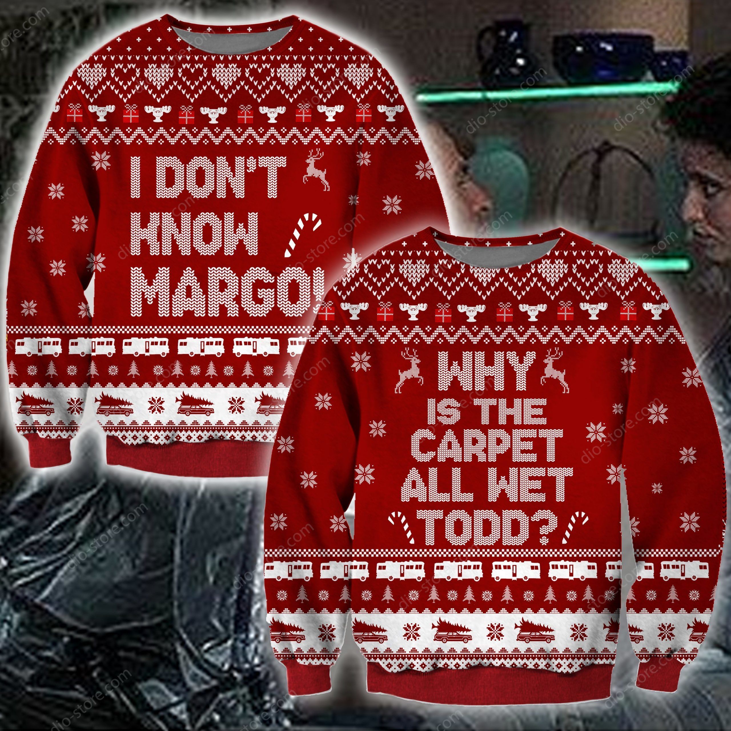 Todd- I Don'T Know Margo Knitting Pattern 3D Print Ugly Christmas Sweater