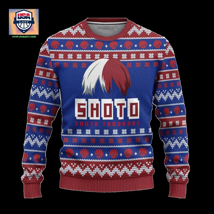 Todoroki My Hero Academia Anime Ugly Christmas Sweater Xmas Gift