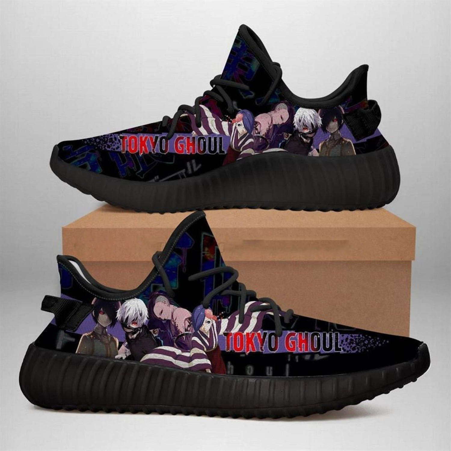 Tokyo Ghoul Yz Anime Black Gift Idea For Him Son Boyfriend Father'S Day Shoes Sneakers