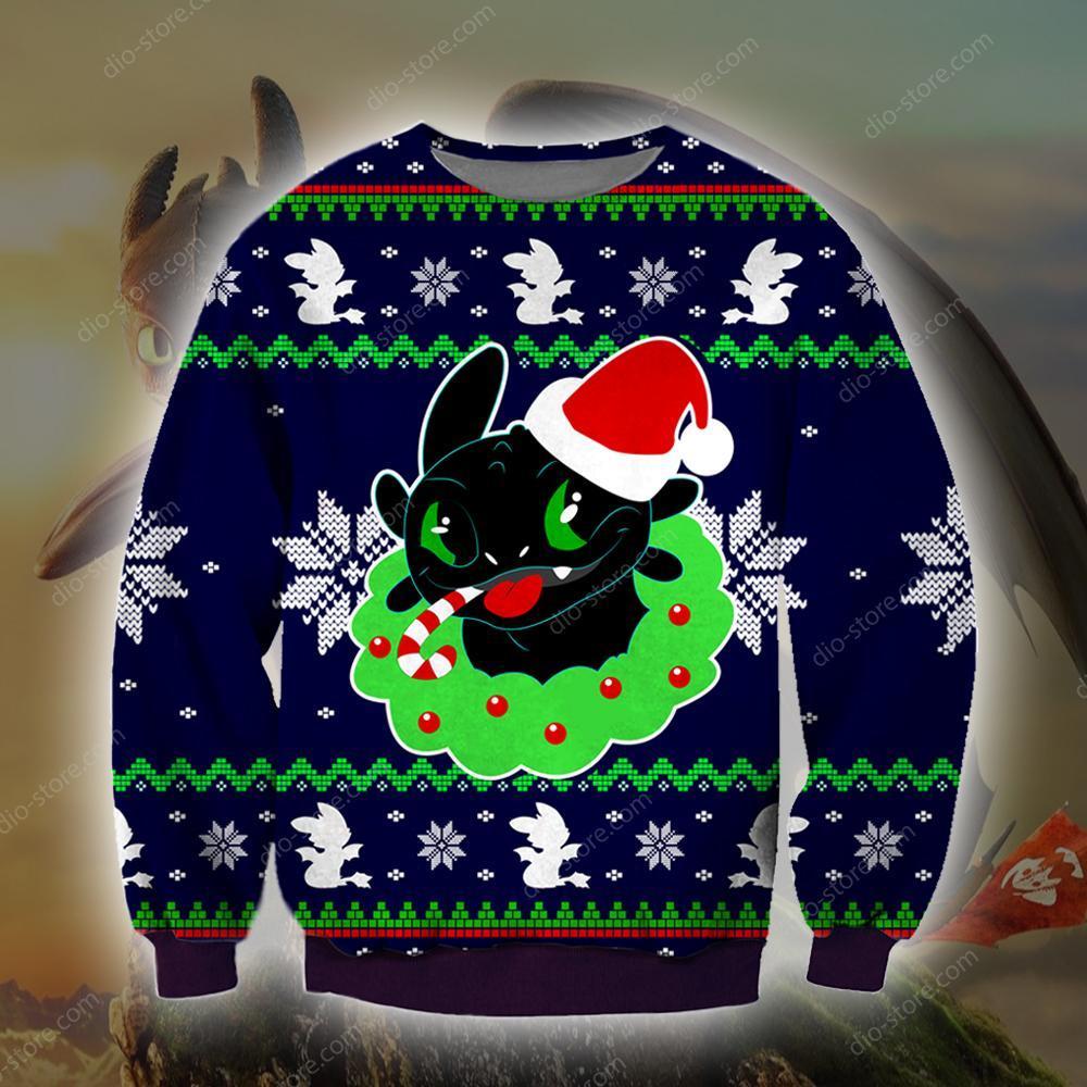 Toothless Knitting Pattern 3D Print Ugly Christmas Sweater