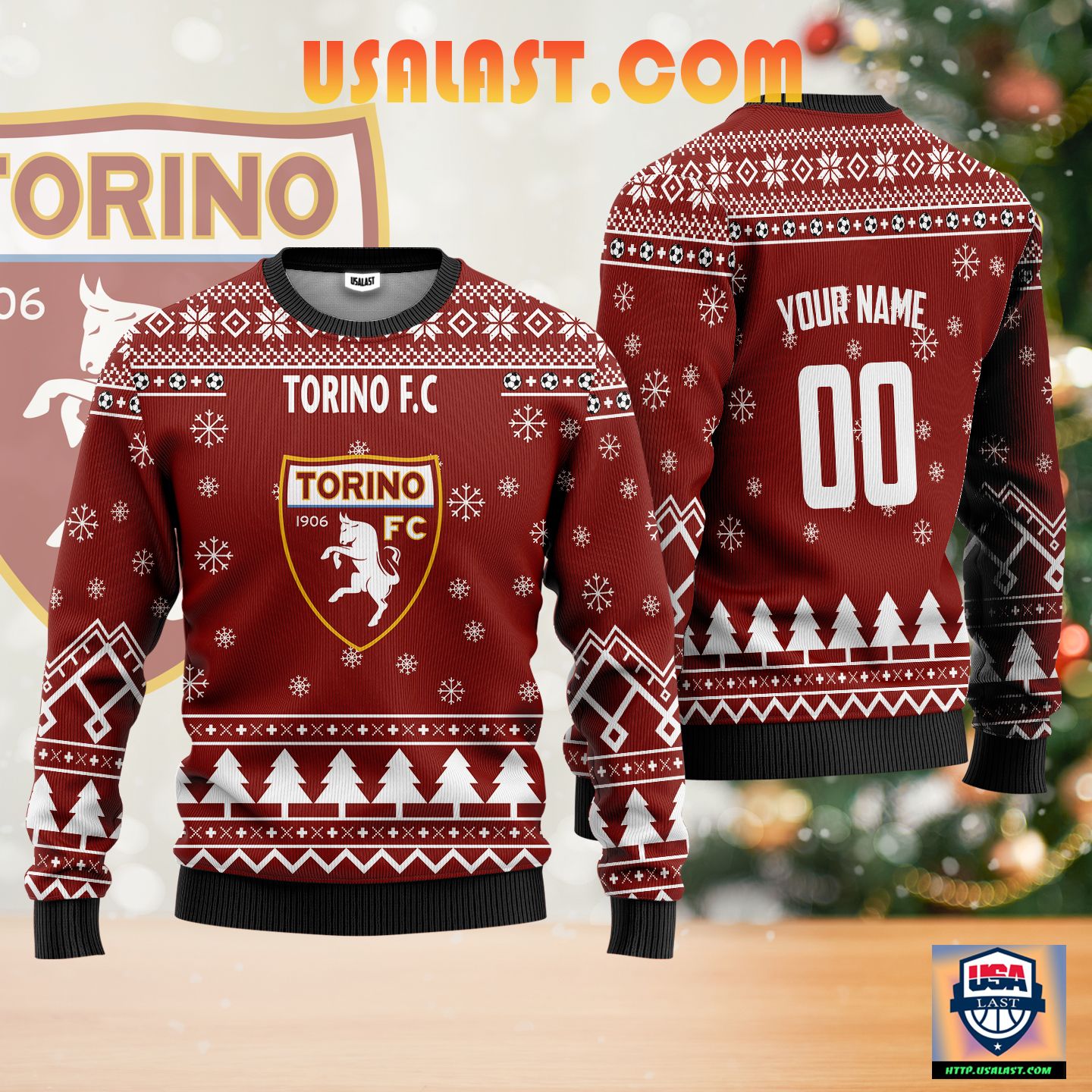 Torino FC Personalized Ugly Christmas Sweater Red Version