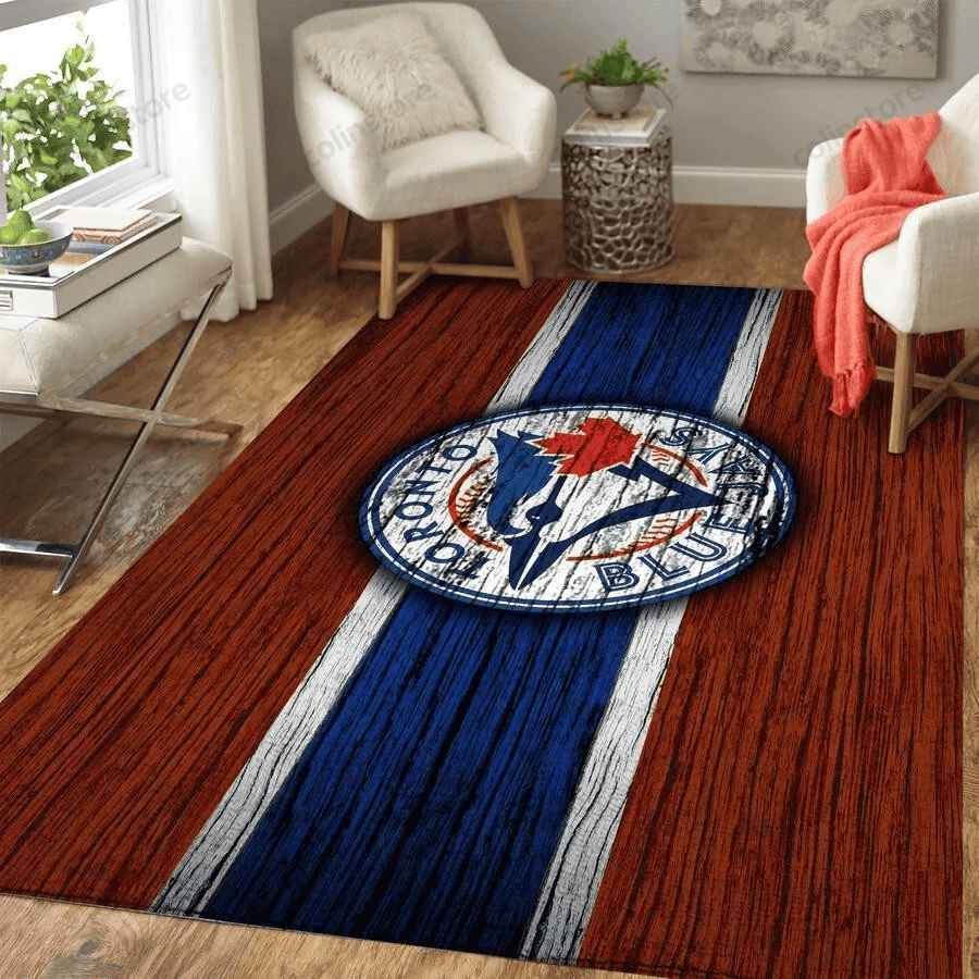 Toronto Blue Jays 3D Rectangle Area Rug – Full Print Carpet For Living Room & Bedroom Home Decor