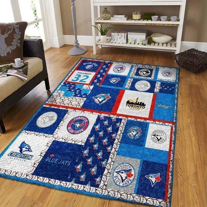 Toronto Blue Jays 3D Rectangle Area Rug – Full Print Carpet For Living Room & Bedroom Home Decor