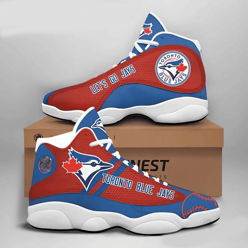 Toronto Blue Jays Football Mlb Lets Go Jays Sneaker Jd13 Sneaker Shoes