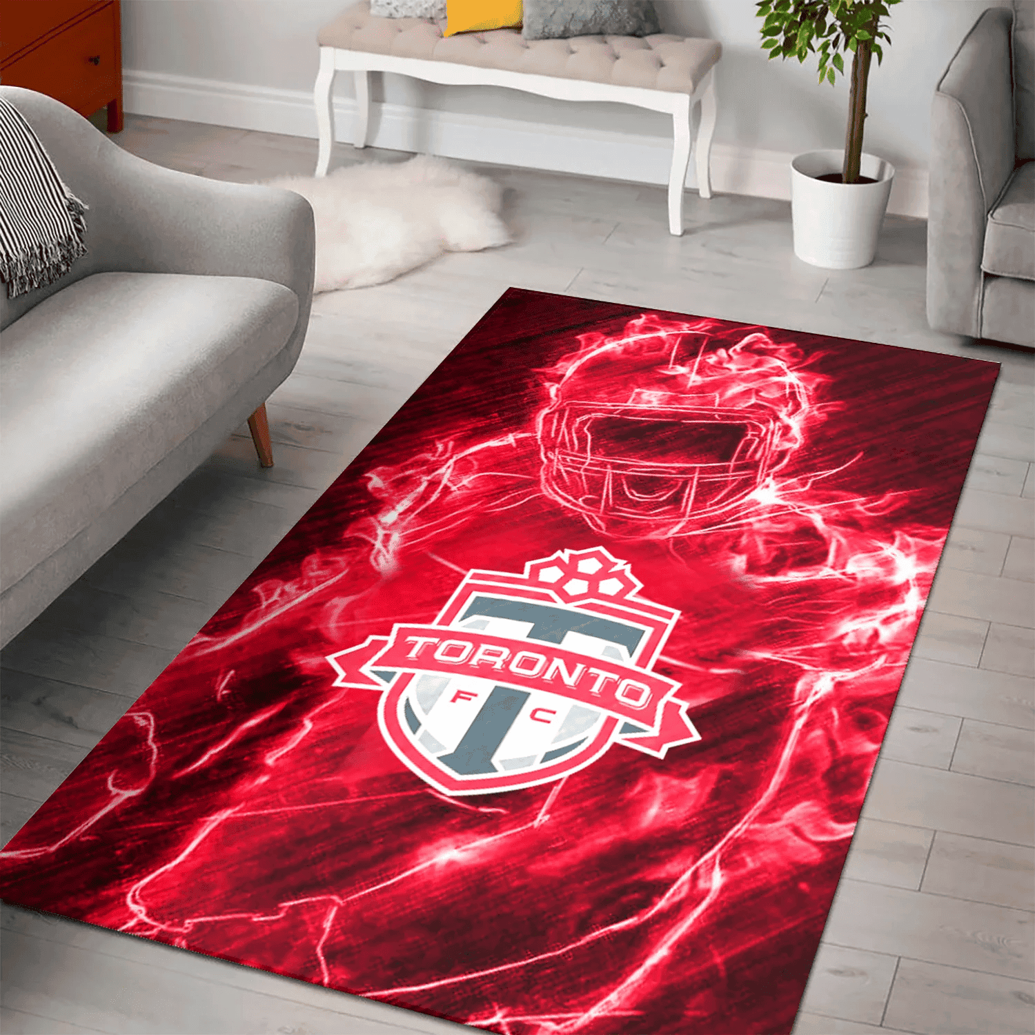 Toronto FC Legend 3D Full Print Rectangle Area Rug – Full Print Carpet For Living Room & Bedroom Home Decor
