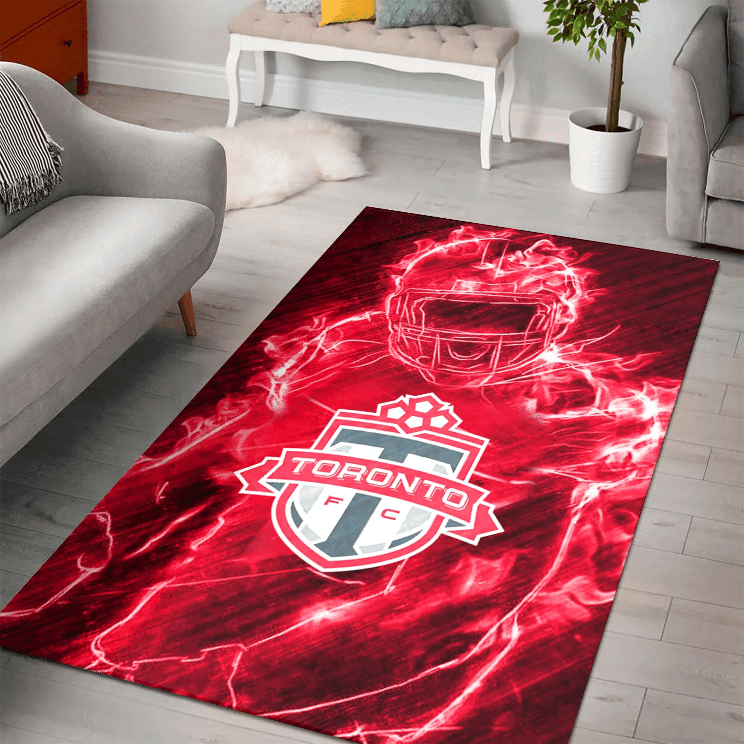 Toronto FC Legend 3D Full Print Rectangle Area Rug – Full Print Carpet For Living Room & Bedroom Home Decor