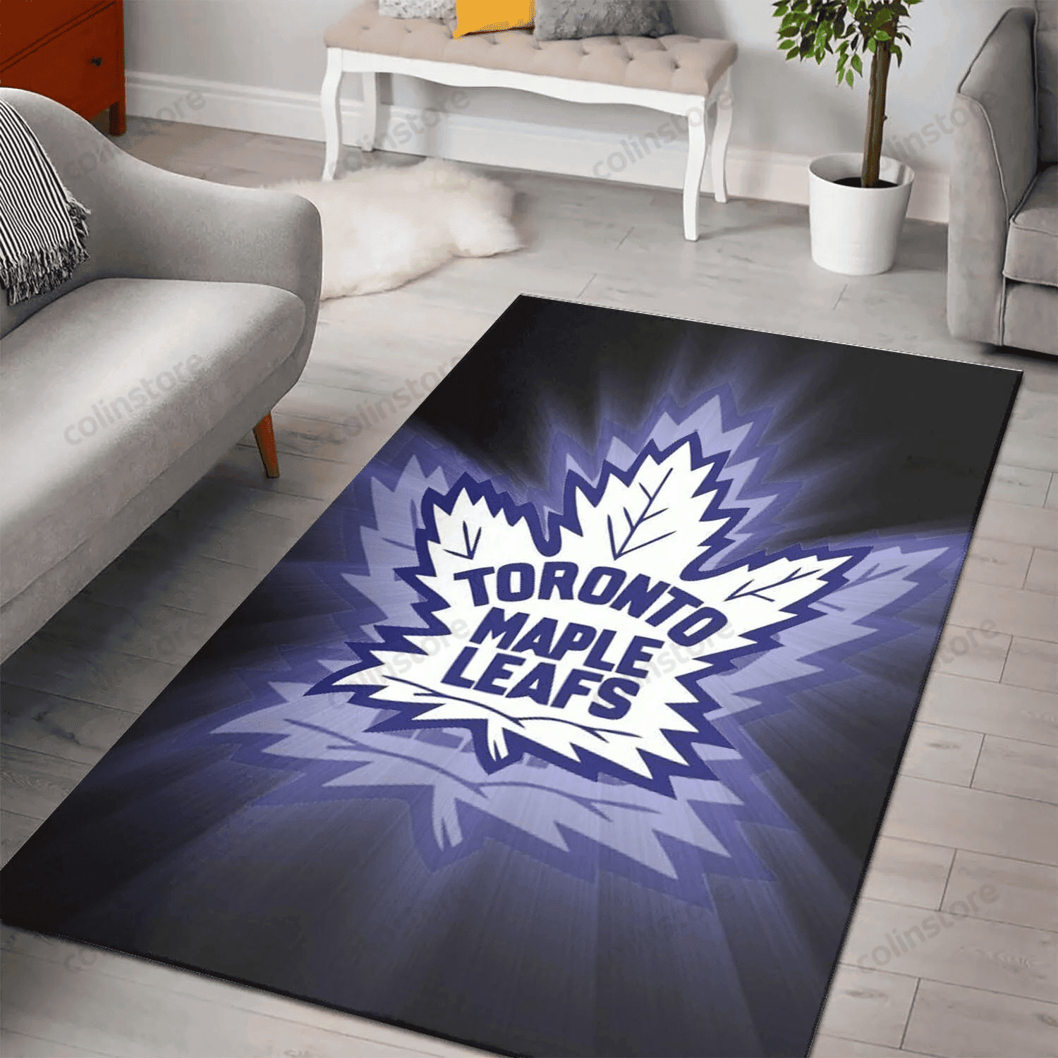 Toronto Maple Leafs 3D Rectangle Area Rug – Full Print Carpet For Living Room & Bedroom Home Decor