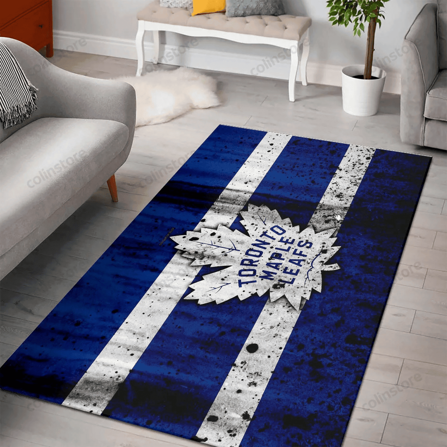 Toronto Maple Leafs 3D Rectangle Area Rug – Full Print Carpet For Living Room & Bedroom Home Decor