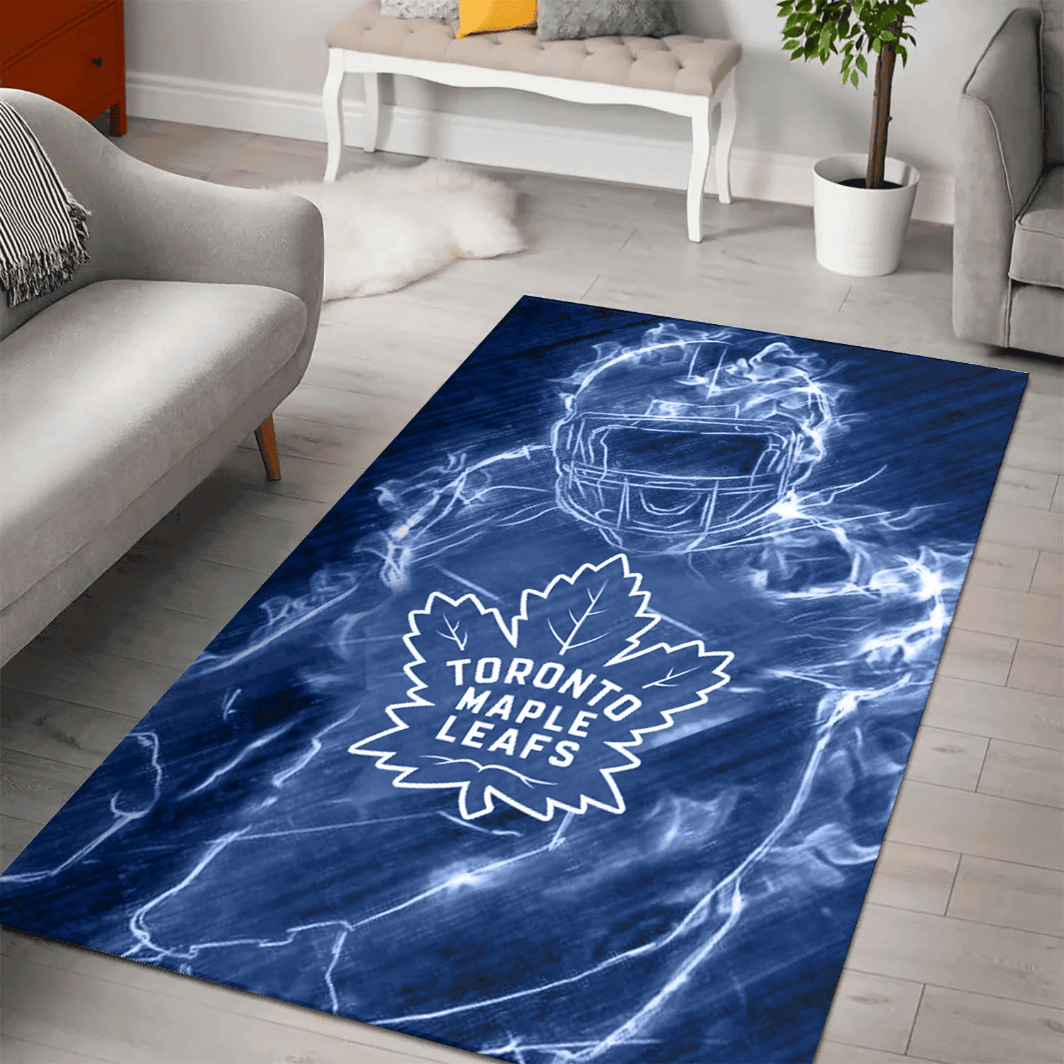 Toronto Maple Leafs Legend 3D Full Print Rectangle Area Rug – Full Print Carpet For Living Room & Bedroom Home Decor
