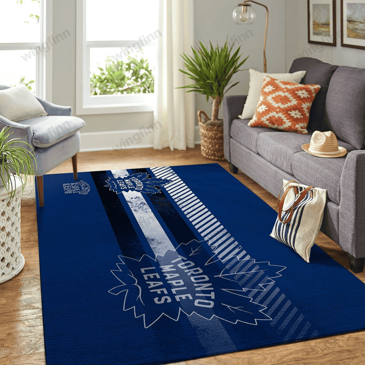 Toronto Maple Leafs Rectangle Area Rug – Full Print Carpet For Living Room & Bedroom Home Decor