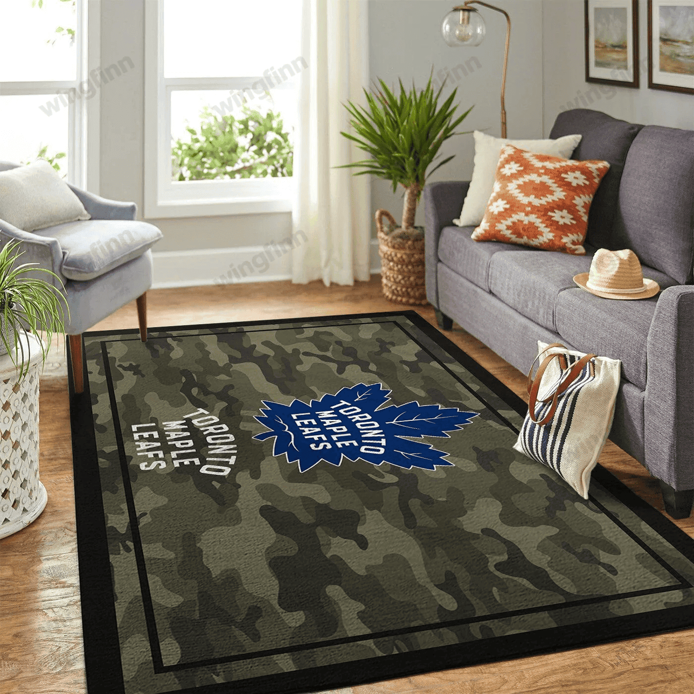 Toronto Maple Leafs Rectangle Area Rug – Full Print Carpet For Living Room & Bedroom Home Decor