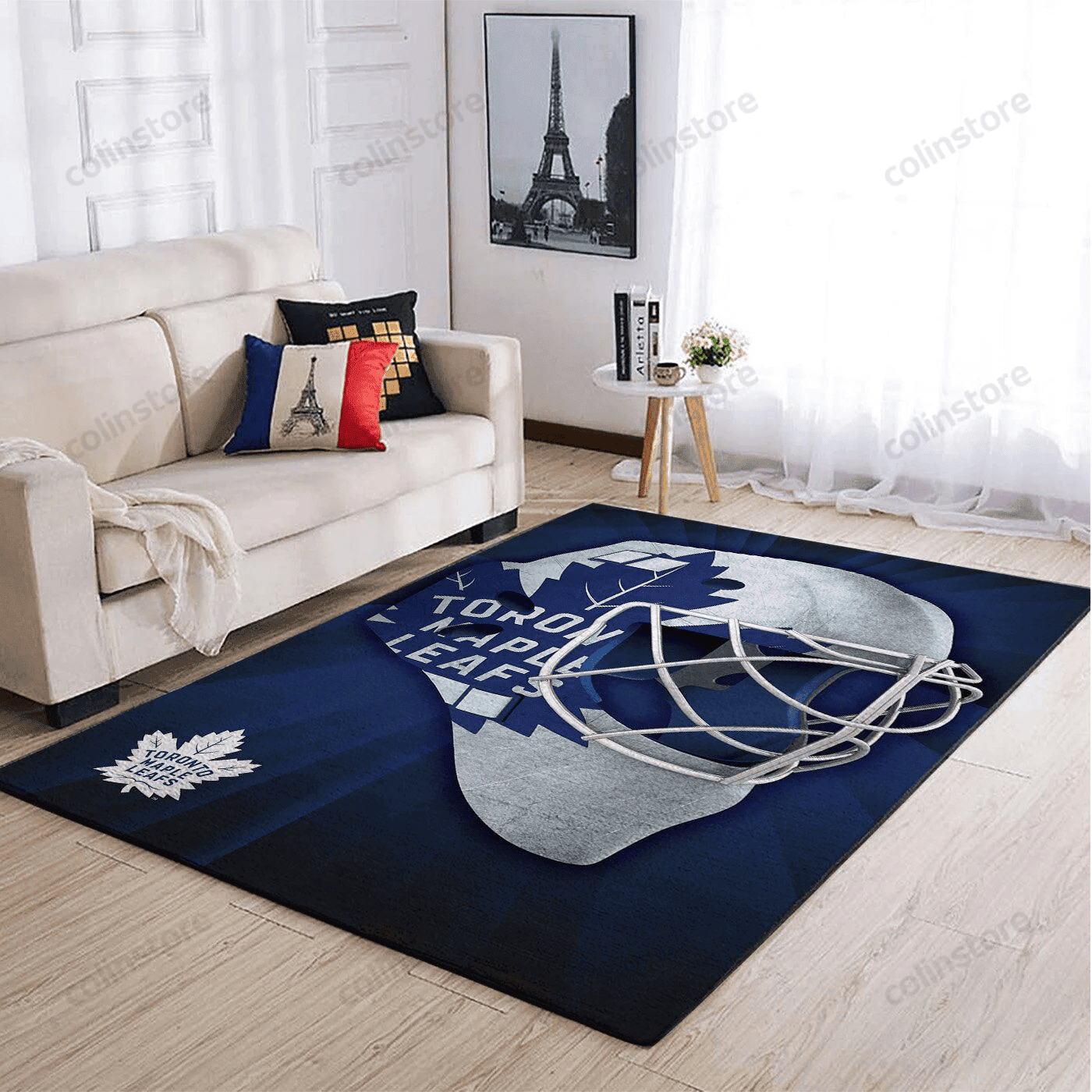 Toronto Maple Leafs Team Logo Rectangle Area Rug – Full Print Carpet For Living Room & Bedroom Home Decor