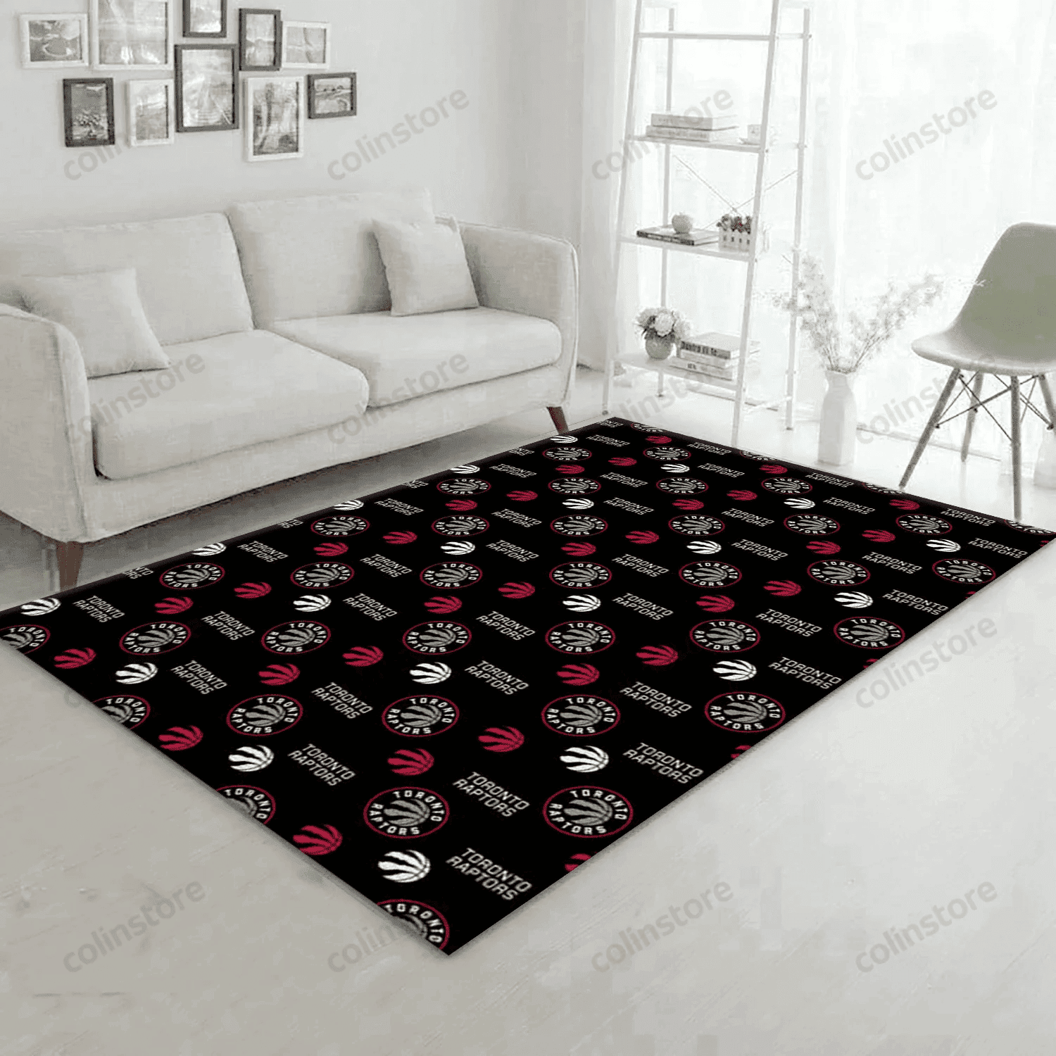 Toronto Raptors Patterns 1 Team Logos Rectangle Area Rug – Full Print Carpet For Living Room & Bedroom Home Decor