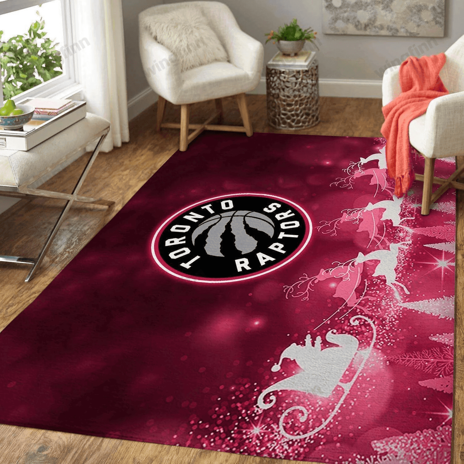 Toronto Raptors Rectangle Area Rug – Full Print Carpet For Living Room & Bedroom Home Decor