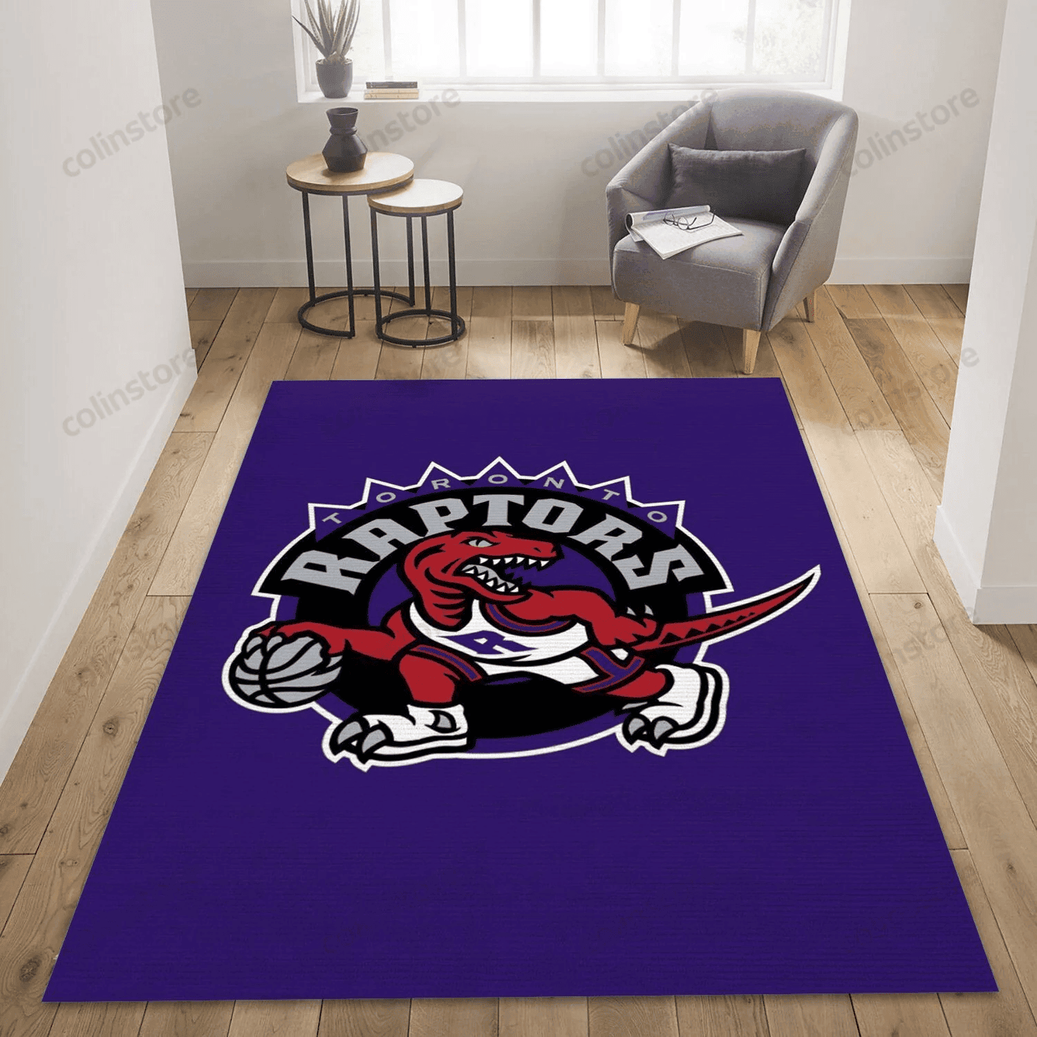 Toronto Raptors Team Logo Nice 3D Rectangle Area Rug – Full Print Carpet For Living Room & Bedroom Home Decor