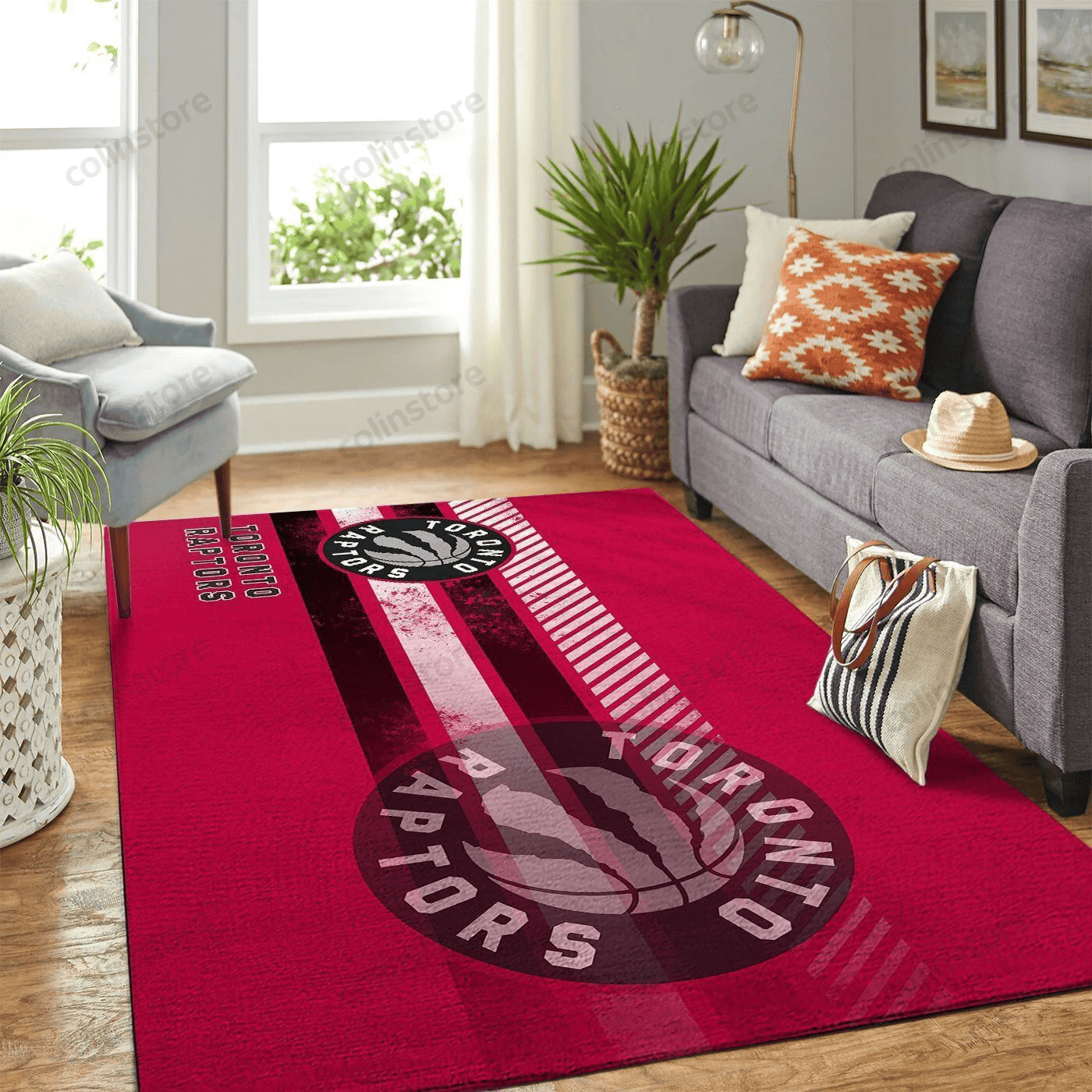 Toronto Raptors Team Logo Nice Gift 3D Rectangle Area Rug – Full Print Carpet For Living Room & Bedroom Home Decor