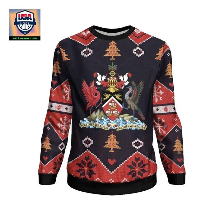 Trinidad Tobago Christmas Sweater Santa Claus Ho Ho Ho