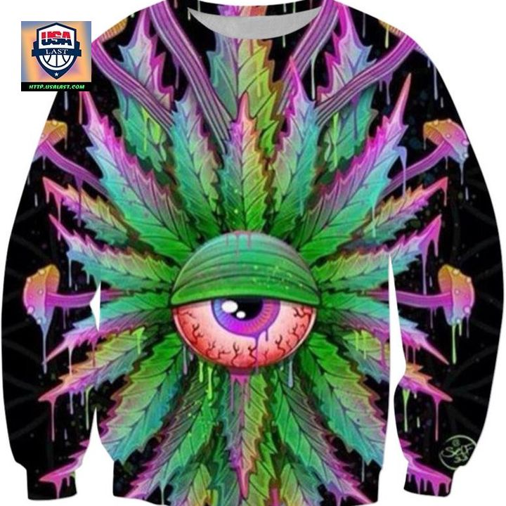 Trippy Marijuana Sweater