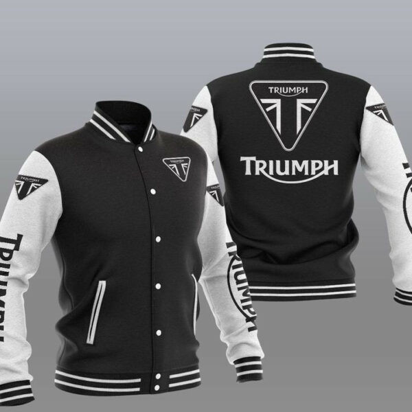 Triumph, Triumph Motorcycles Baseball Jacket Varsity Baseball Jacket for Men & Women | Vehicle Brand Fan Gift