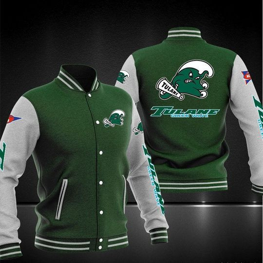 Tulane Green Wave Varsity Baseball Jacket for Men & Women | NCAA Team Fan Gift